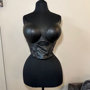 PINK Victoria's Secret Black Bustier Bra